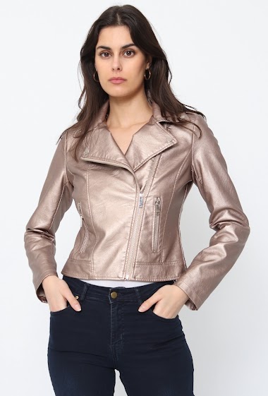 Grossiste Softy by Ever Boom - Blouson perfecto simili cuir