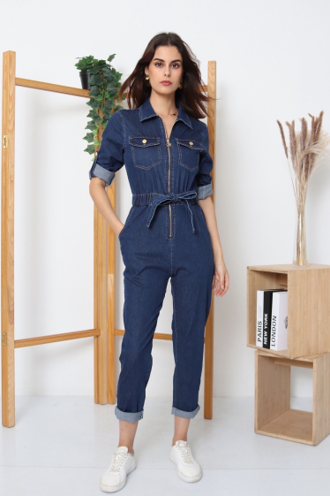 Wholesaler Softy by Ever Boom - Stretch denim jumpsuit