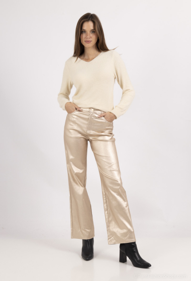 Wholesaler Softy by Ever Boom - Metallic effect coated pants