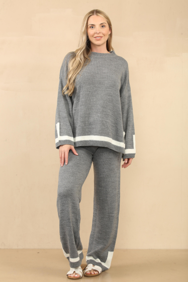 Wholesaler Sumel - Chic and comfortable knit lounge set with details Ref-2738