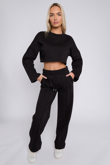 Großhändler Sumel - Set aus Crop-Top und Jogginghose mit weitem Bein Ref. -1763