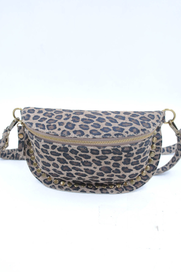 Grossiste SyStyle - SAC BANANE EN CUIR FABRIQUE ITALIE EFFET LEOPARD