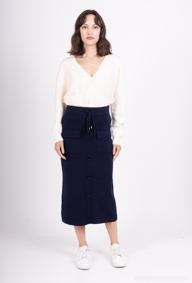 Wholesaler Tandem - LONG STRAIGHT SKIRT WITH ELASTIC WAIST