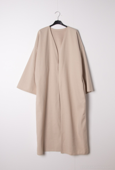 Wholesaler Tendance - long kimono sleeve coat invisible pocket