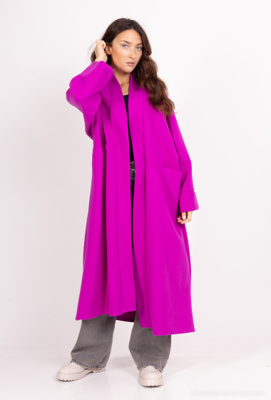 Grossiste Tendance - manteau oversize poche couture épaule