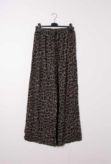 Grossiste Tendance - pantalon patte large poche gaz de cotton leo