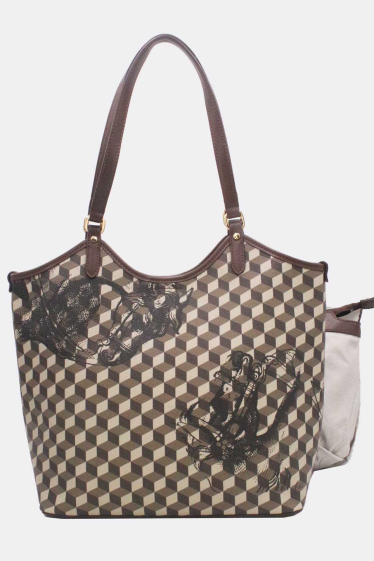 Wholesaler Tom & Eva - Monogram Tote Two-Piece Set