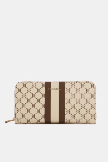 Wholesaler Tom & Eva - Monogram Zipped Outline Wallet