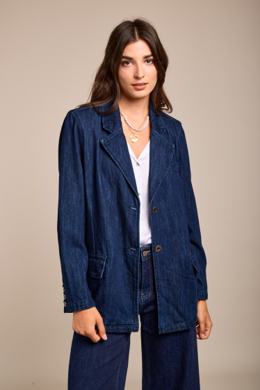 Grossiste Toxik3 - Veste denim droite - Jules