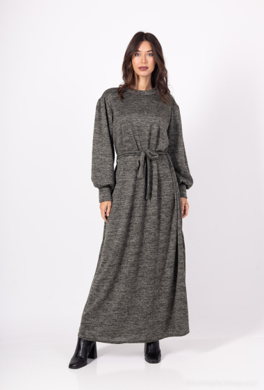 Wholesaler TRENDLAND - Belted heathered knit abaya