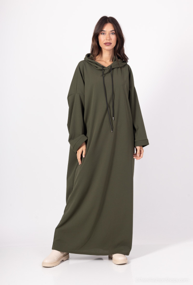 Großhändler TRENDLAND - Habiba / Abaya mit Kapuze aus Fleece