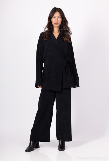 Wholesaler TRENDLAND - Corduroy Kimono with Double Belt