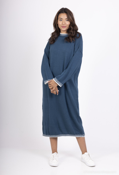 Wholesaler TRENDLAND - Latifa (لطيفة) / Long sweater with crown collar and sleeves