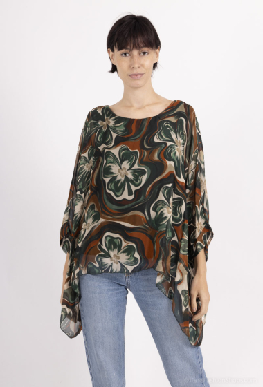 Wholesaler Trois Ka II - OVERSIZED SILK TUNIC