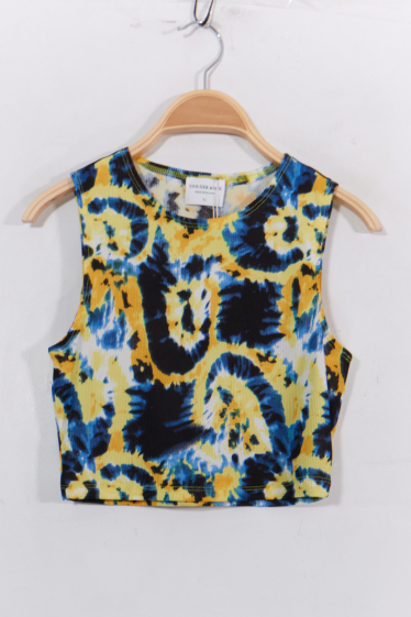 Wholesaler Van Der Rock - Printed tank top crop