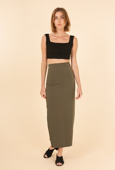 Wholesaler Van Der Rock - Long high-waisted skirt split on the side