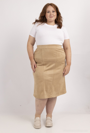 Wholesaler Veti Style - Long suede skirt