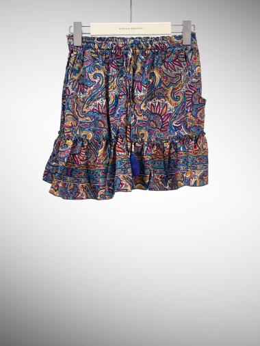 Mayorista Vintage Dressing - FALDA CORTA ESTAMPADA