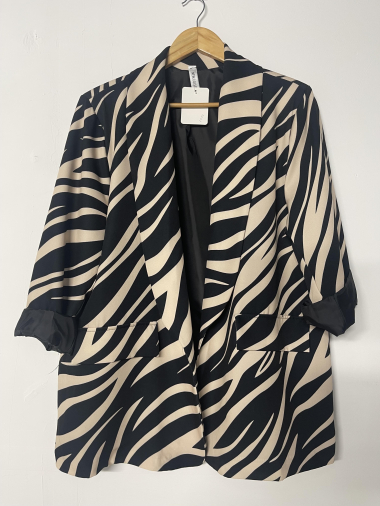 Wholesaler VIVICHY - Large size zebra blazer