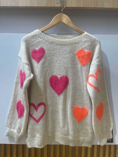 Wholesaler VIVICHY - HEART SWEATER