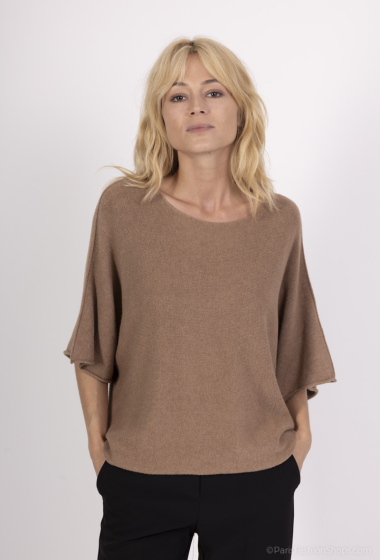 Grossiste VIVICHY - PULL PONCHO COL ROND