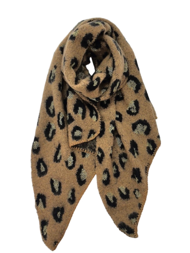 Wholesaler VS PLUS - Thick shiny leopard animal pointed scarf