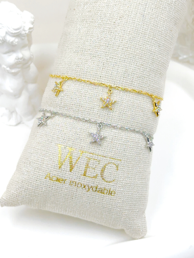 Großhändler WEC Bijoux - STERN-ARMBAND AUS EDELSTAHL