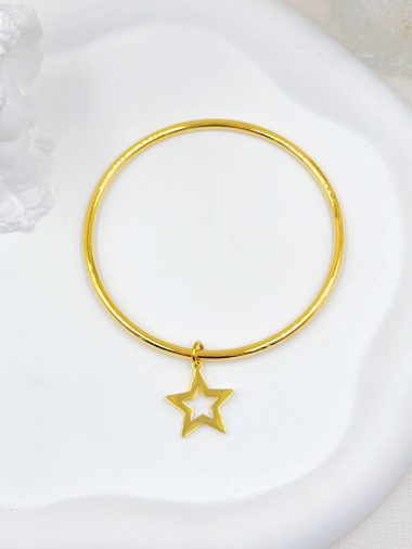 Wholesaler WEC Bijoux - STAINLESS STEEL STAR BANG BRACELET