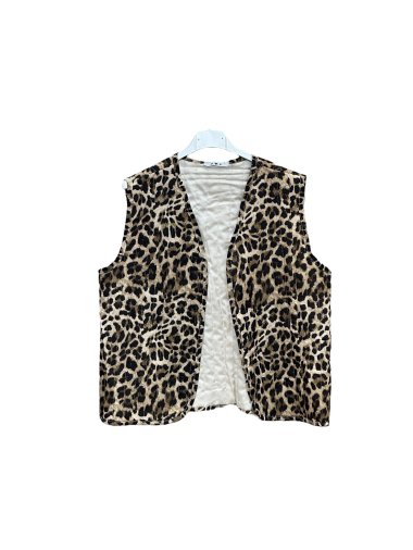 Wholesaler Willow - Sleeveless leopard cotton vest