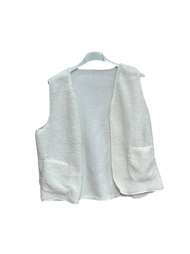 Wholesaler Willow - Shearling, unbuttoned sleeveless vest