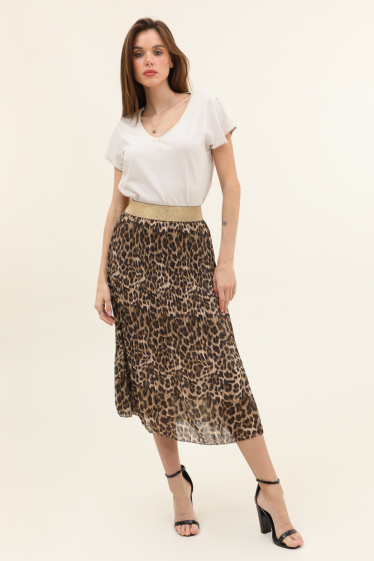 Wholesaler Willow - Leopard cotton gauze skirt