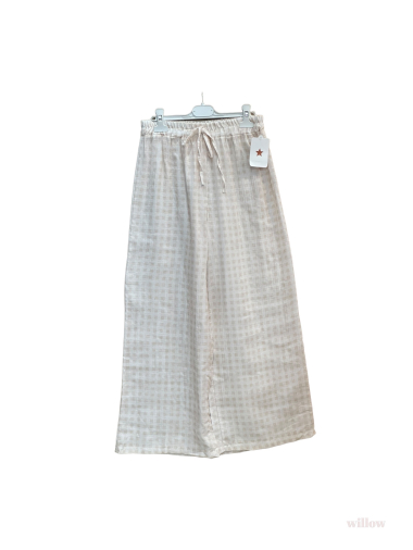 Grossiste Willow - Pantalon vichy en gaze de coton