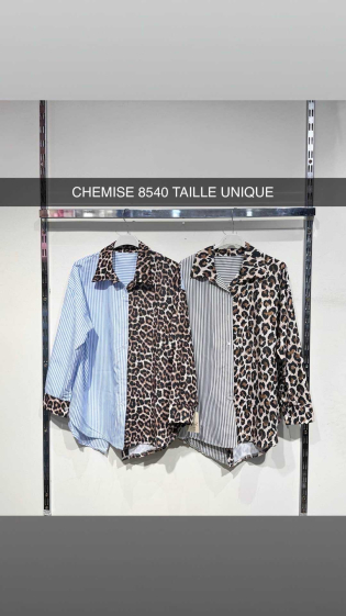 Grossiste Willy Z - Chemise rayée léopard