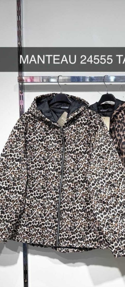 Mayorista Willy Z - Chaqueta de plumas de leopardo