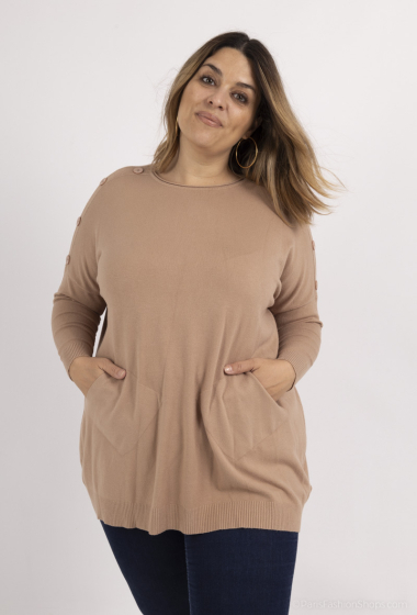 Wholesaler World Fashion - GT sweater with pockets and cashmere