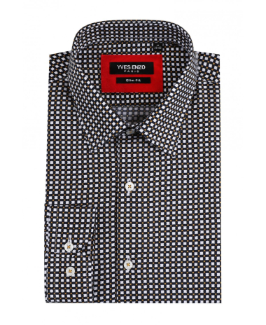 Grossiste Yves Enzo - Chemise motifs en slim fit