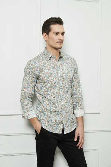 Mayorista Yves Enzo - Camisa STRETCH con estampados DIGITAL