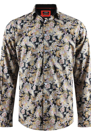 Mayorista Yves Enzo - Camisa STRETCH estampados SIAM corte recto