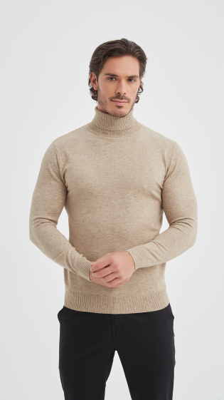 Großhändler Yves Enzo - Rollkragenpullover mit „Cashmere-Touch“.