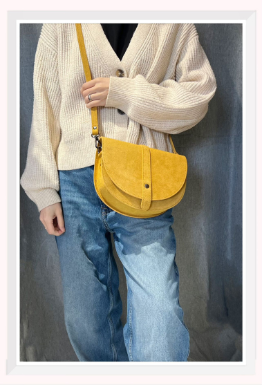 Wholesaler Z & Z - Half moon suede shoulder bag