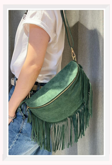 Wholesaler Z & Z - Suede fringe fanny pack