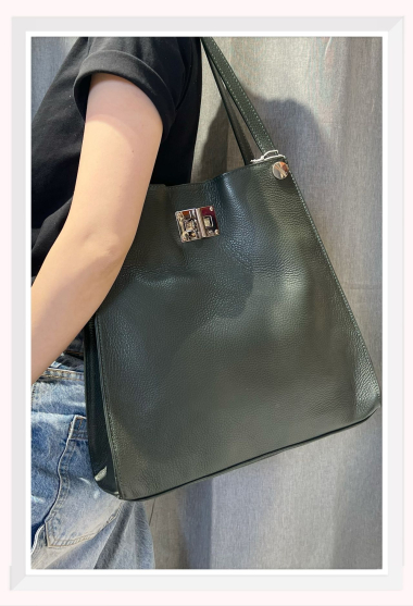 Wholesaler Z & Z - Grained leather tote bag