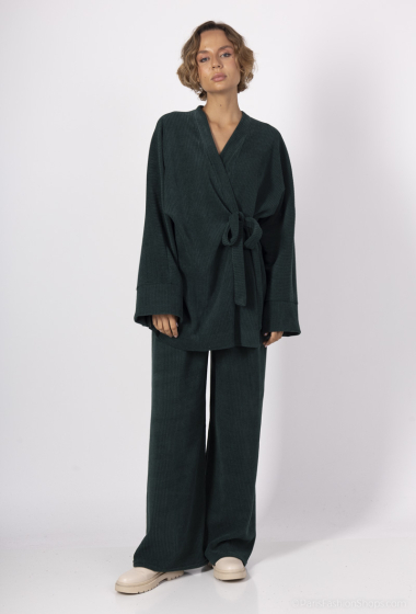 Wholesaler ZABULON 3 - Wrap-around kimono and pants set