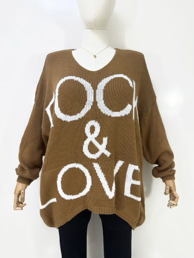 Wholesaler Zafa - LARGE SIZE ROCK LOVE sweater