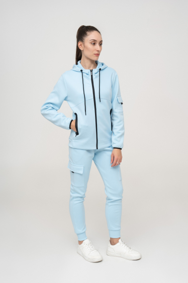 Grossiste Zayne Paris - Ensemble jogging avec capuche et zip