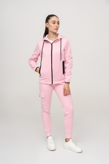 Grossiste Zayne Paris - Ensemble jogging avec capuche et zip