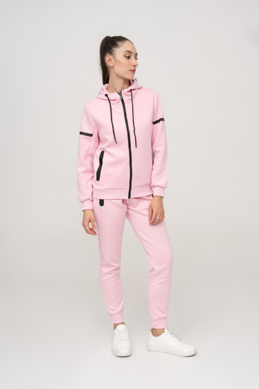 Grossiste Zayne Paris - Ensemble jogging avec capuche et zip