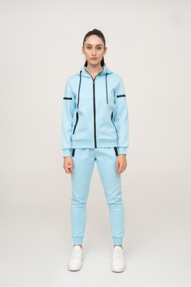 Grossiste Zayne Paris - Ensemble jogging avec capuche et zip