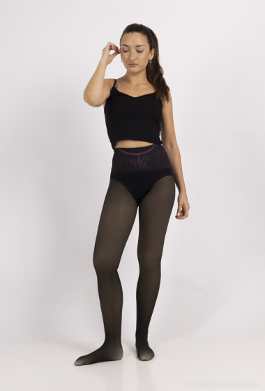 Wholesaler Zoe Mode (Elena Z) - Transparent effect tights lined inside