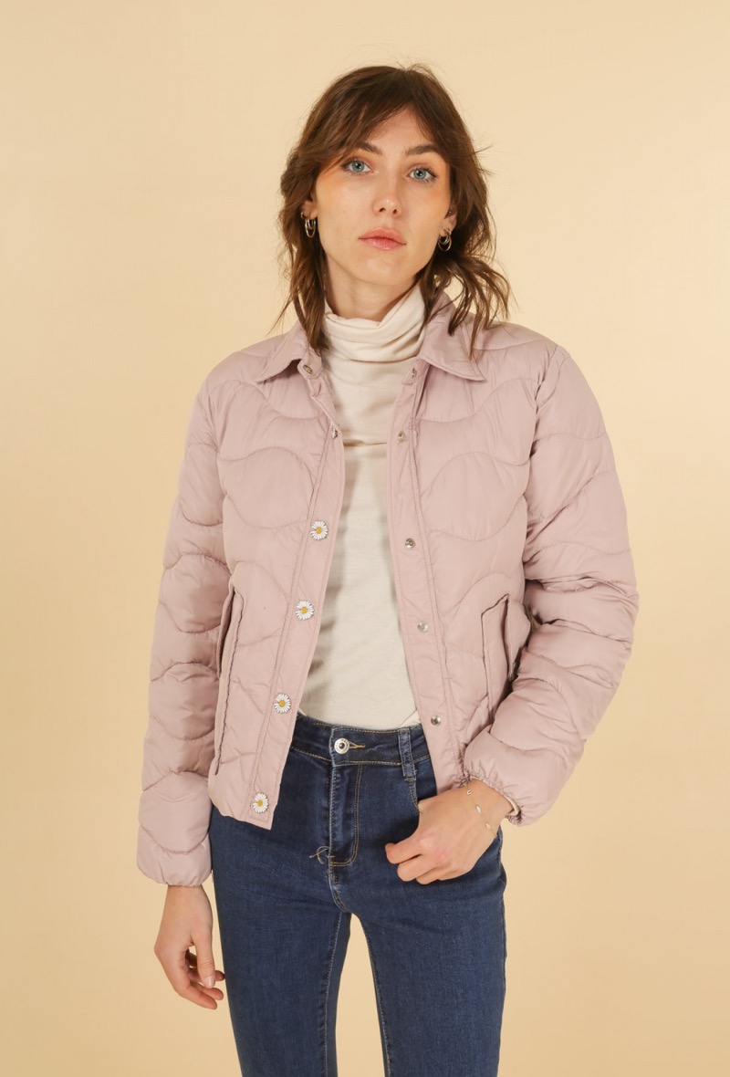 Veste en jean - Marguerites